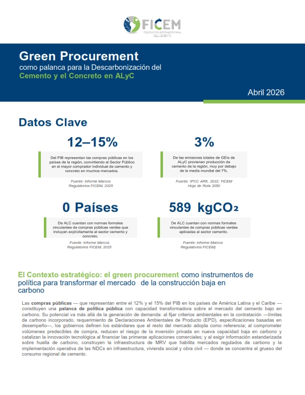 Portada: Green Procurement como palanca para la Descarbonización del Cemento y el Concreto en AlyC